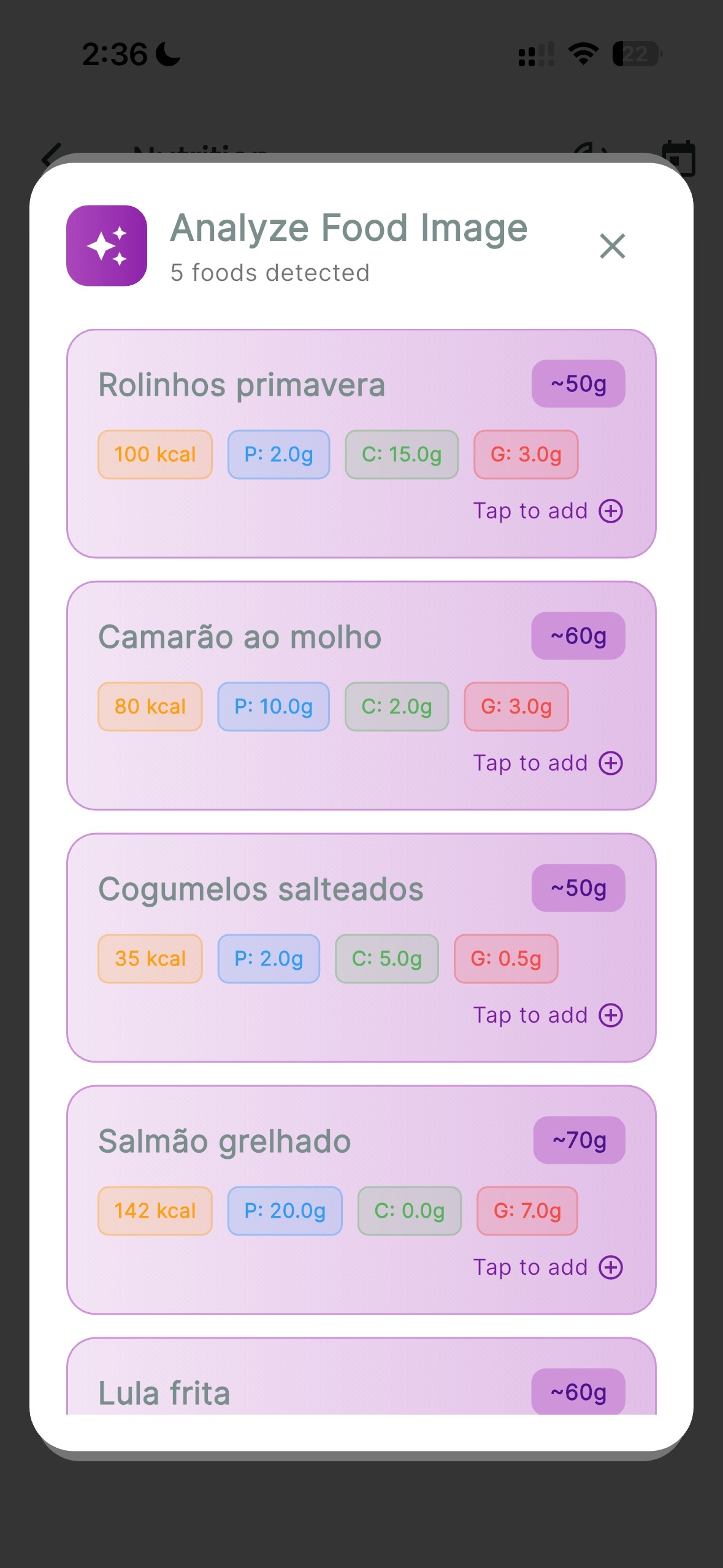 wellB — AI Food Analysis